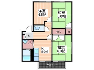 フレグランス城山Aの物件間取画像